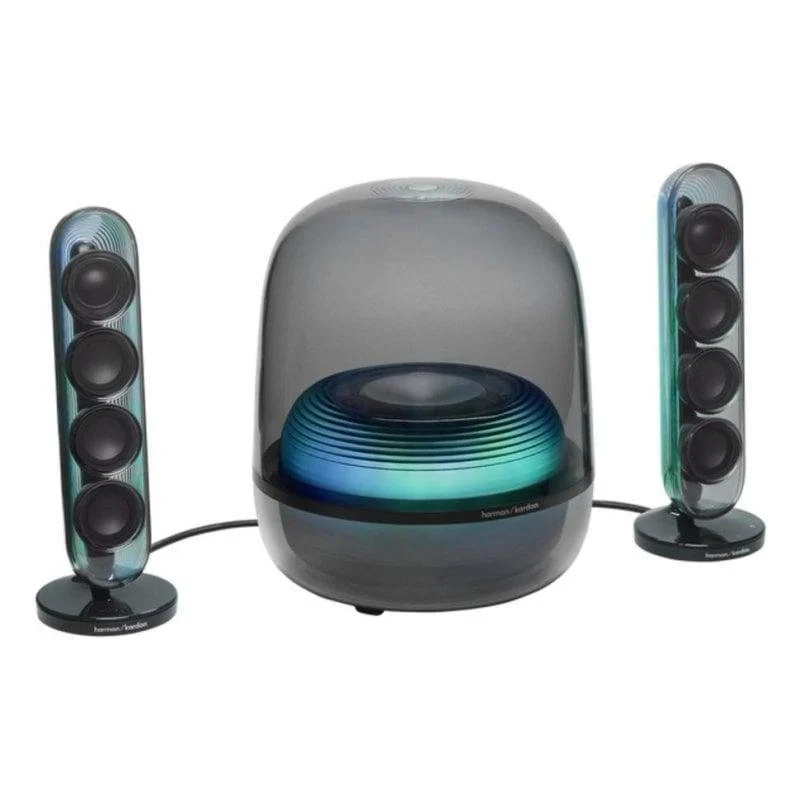 Detalle de Altavoces Harman Kardon 2.1 Bluetooth 190W con iluminación LED