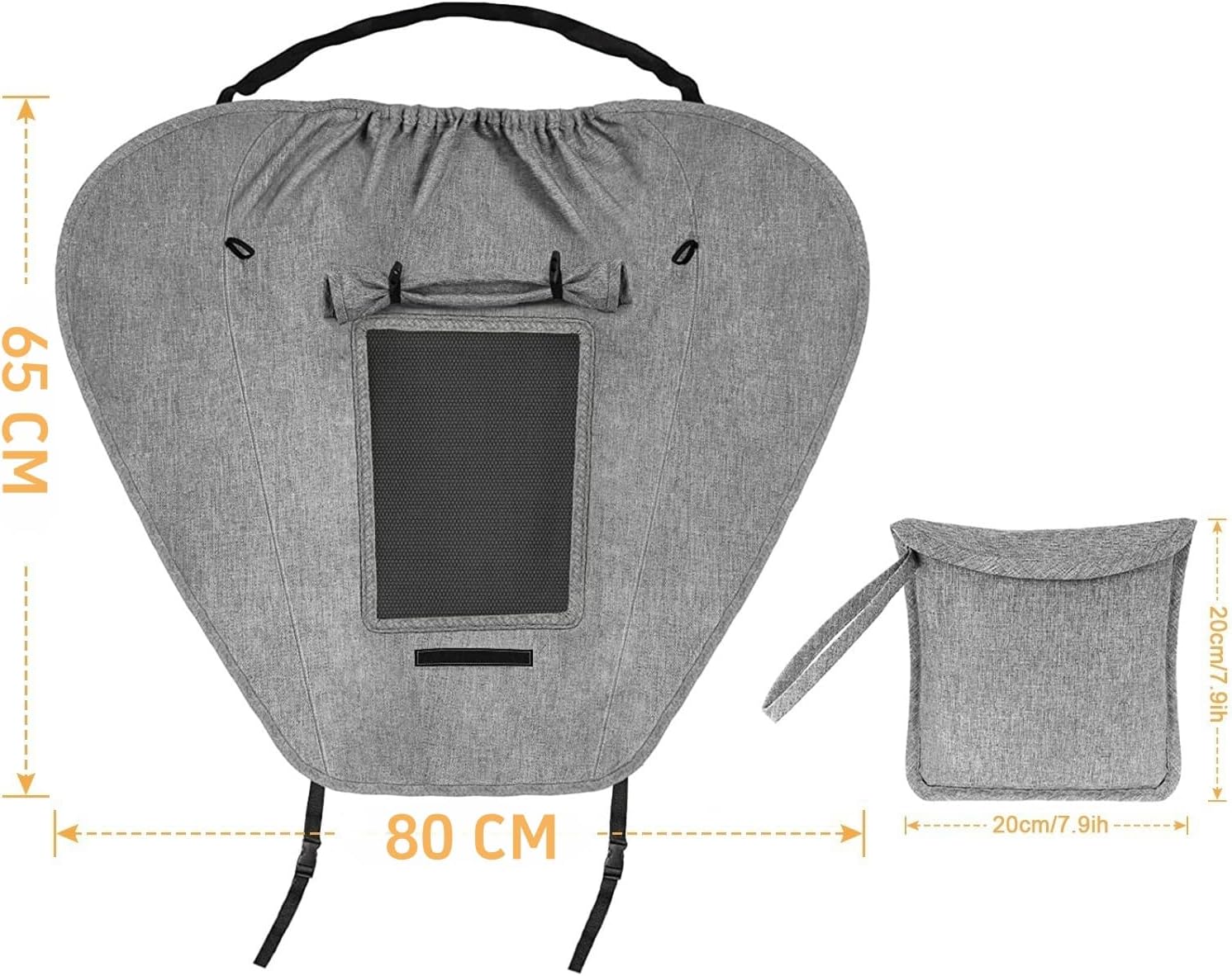 Detalle de CaiTang Parasole per Passeggino con lucernario e ali regolabili – protezione UV 50+
