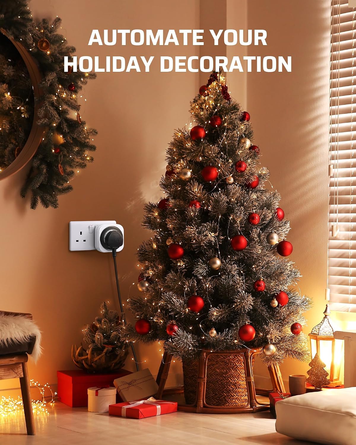 Detalle de DEWENWILS Mechanical Indoor Timer Socket 24‑hour ⏱