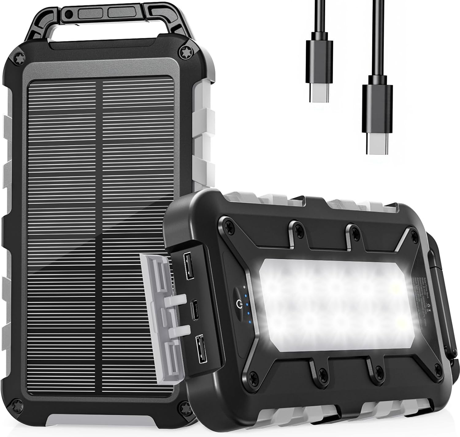 Detalle de WOWMVP Solar Power Bank 10000mAh with PD22.5W USB-C: Pragmatic Outdoor Power for Everyday Needs