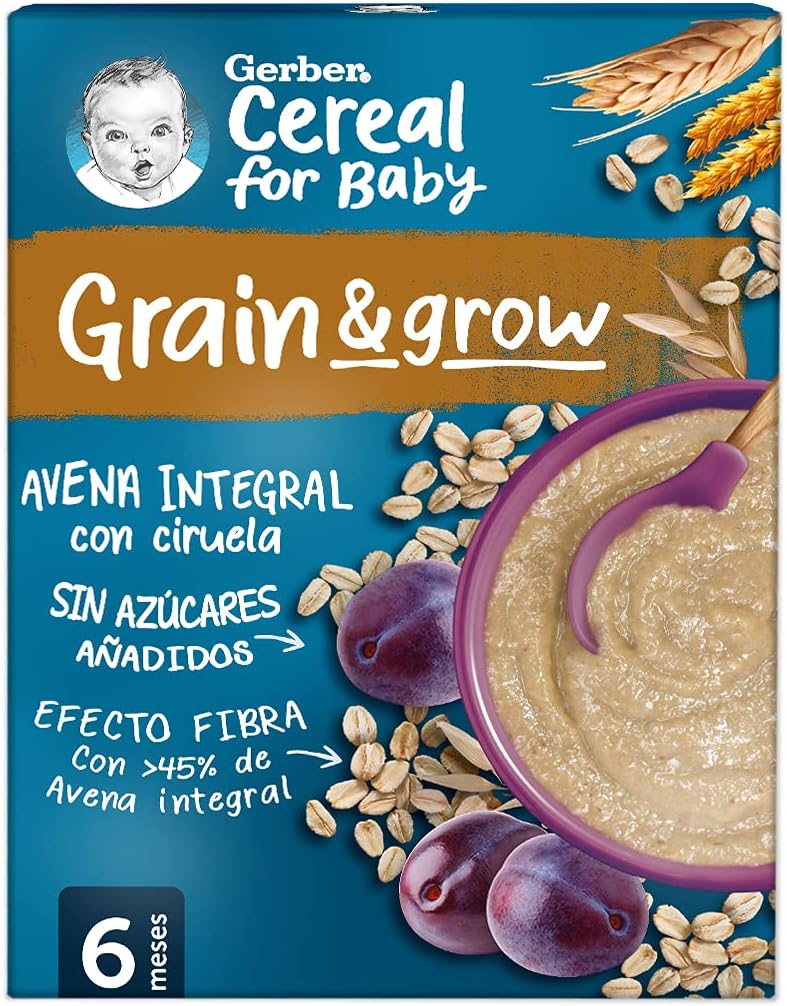 Thumbnail 8 de Gerber Avena Integral con Ciruela - Papilla para Bebés 9x250g