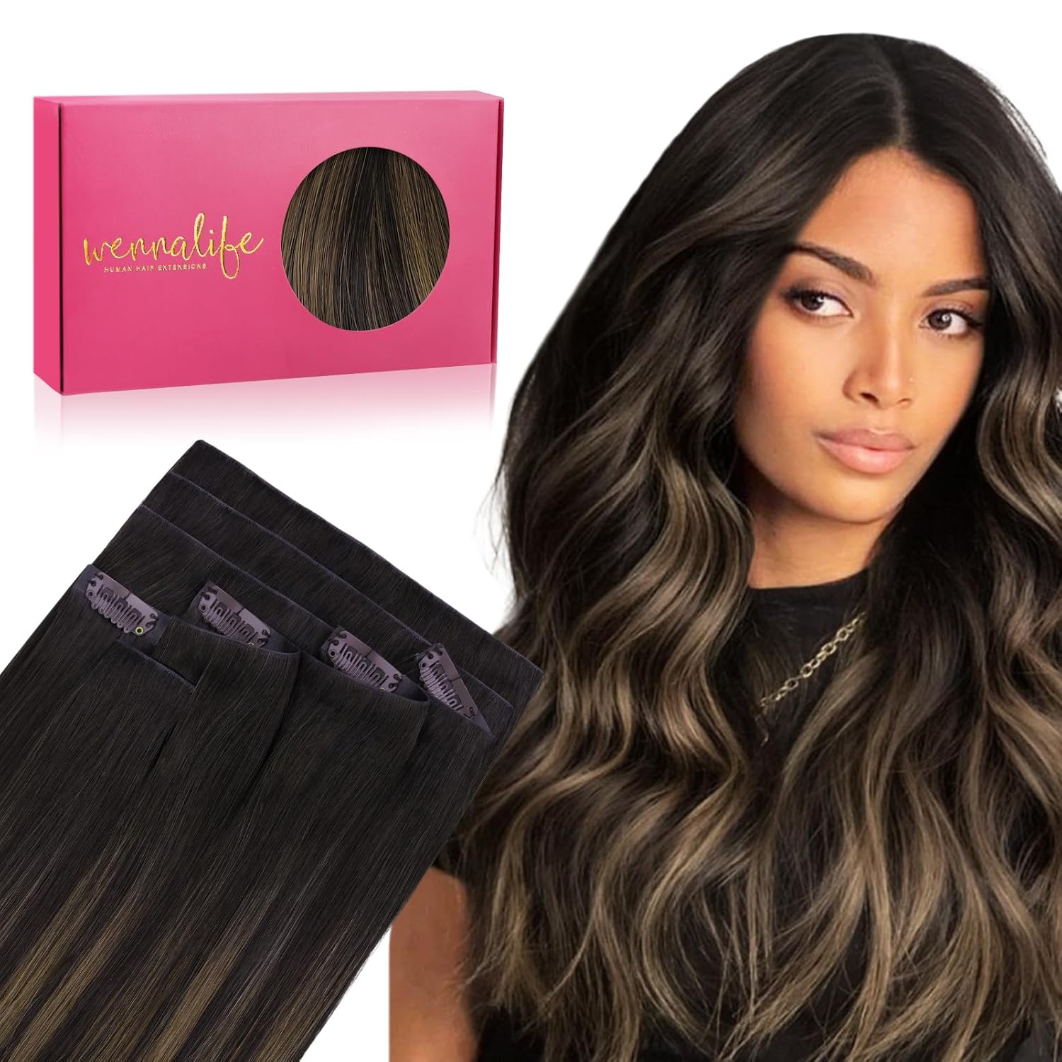 Detalle de Wennalife Invisi Edge 20 Inch 150g Clip-Ins
