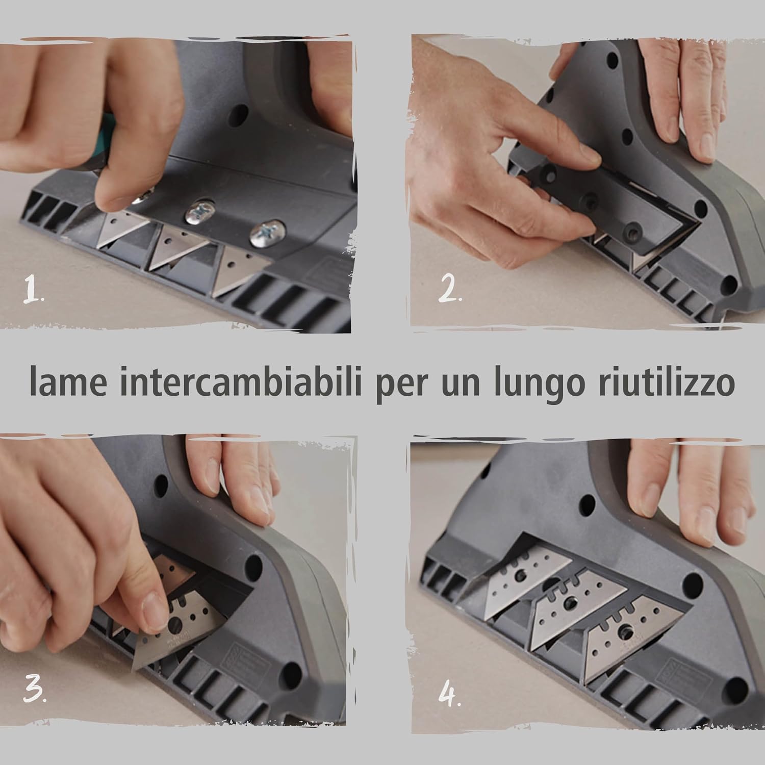 Detalle de wolfcraft Pialla per Bordi a Tripla Lama – Pialla per Cartongesso con Lama Tripla