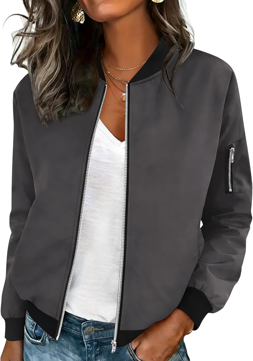 Detalle de HOTOUCH Women's Bomber Jacket in Polyester