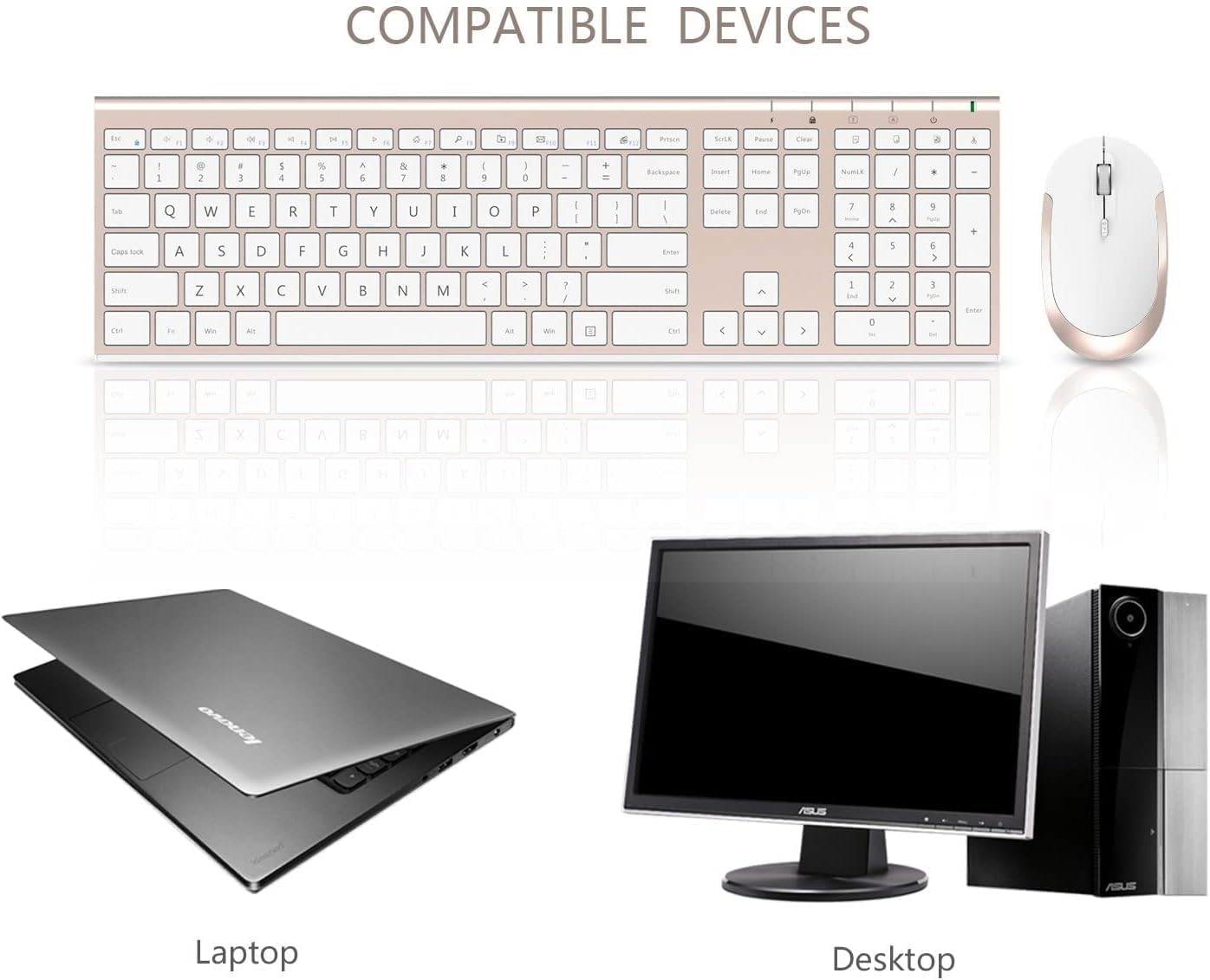 Thumbnail 6 de Vssoplor Wireless Keyboard and Mouse