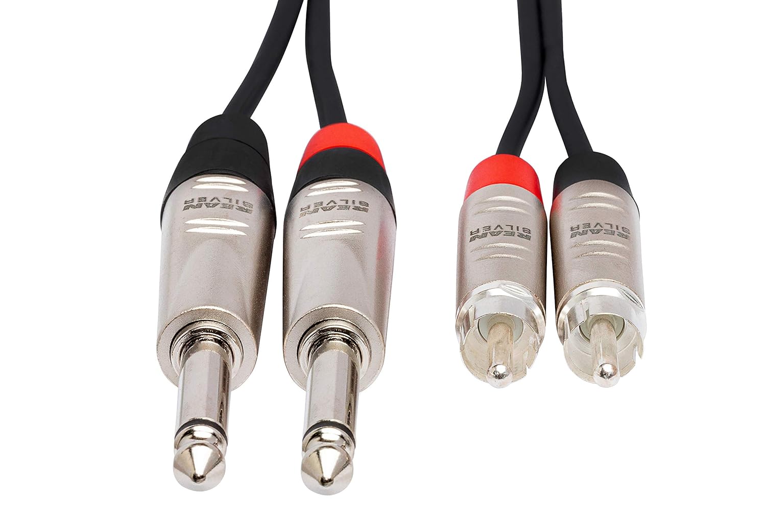 Detalle de Hosa HPR-005X2 Unbalanced Interconnect Cable (Dual TS to Dual RCA) — 5 ft