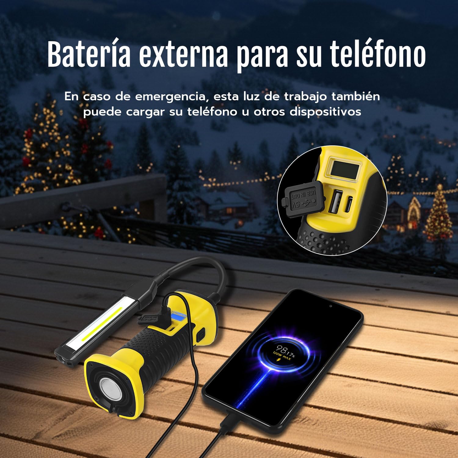 Thumbnail 6 de Mcbazel Lámpara de Trabajo LED recargable 3000 mAh