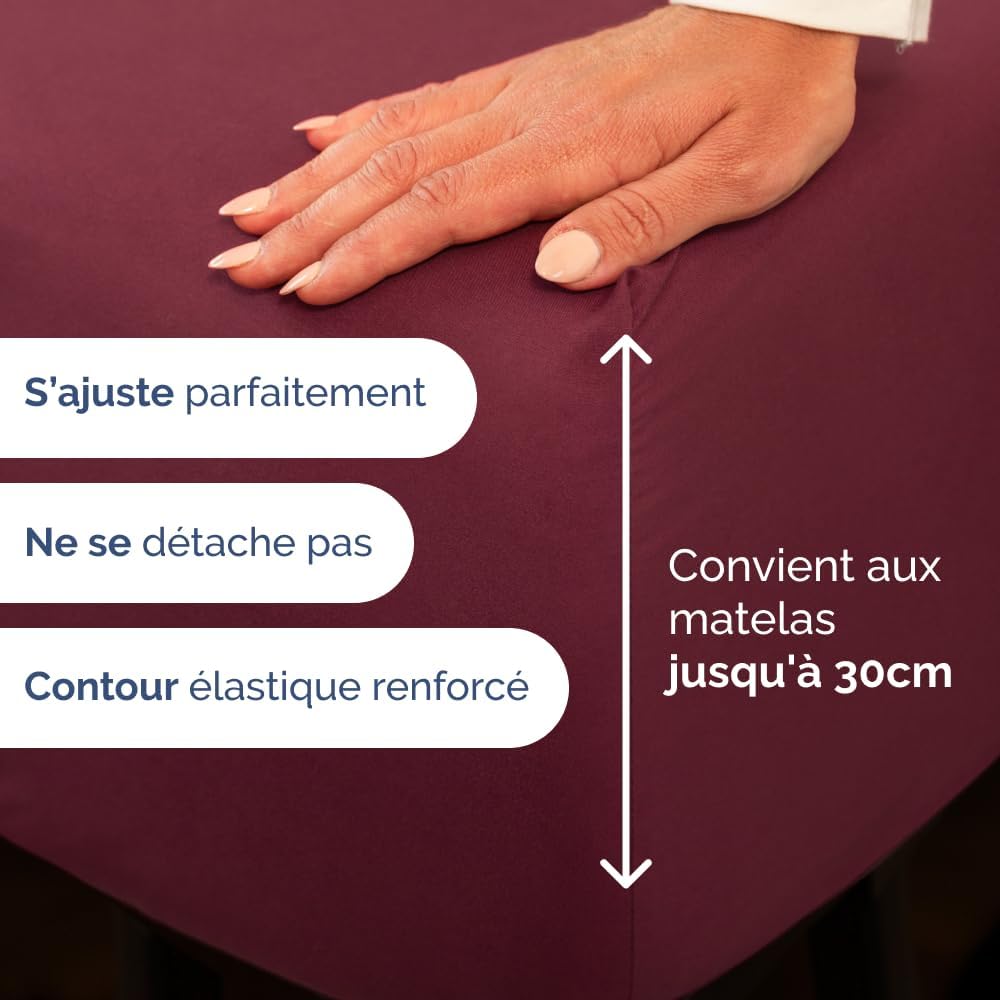 Detalle de Drap Housse 120x200 Bonnet 30 cm