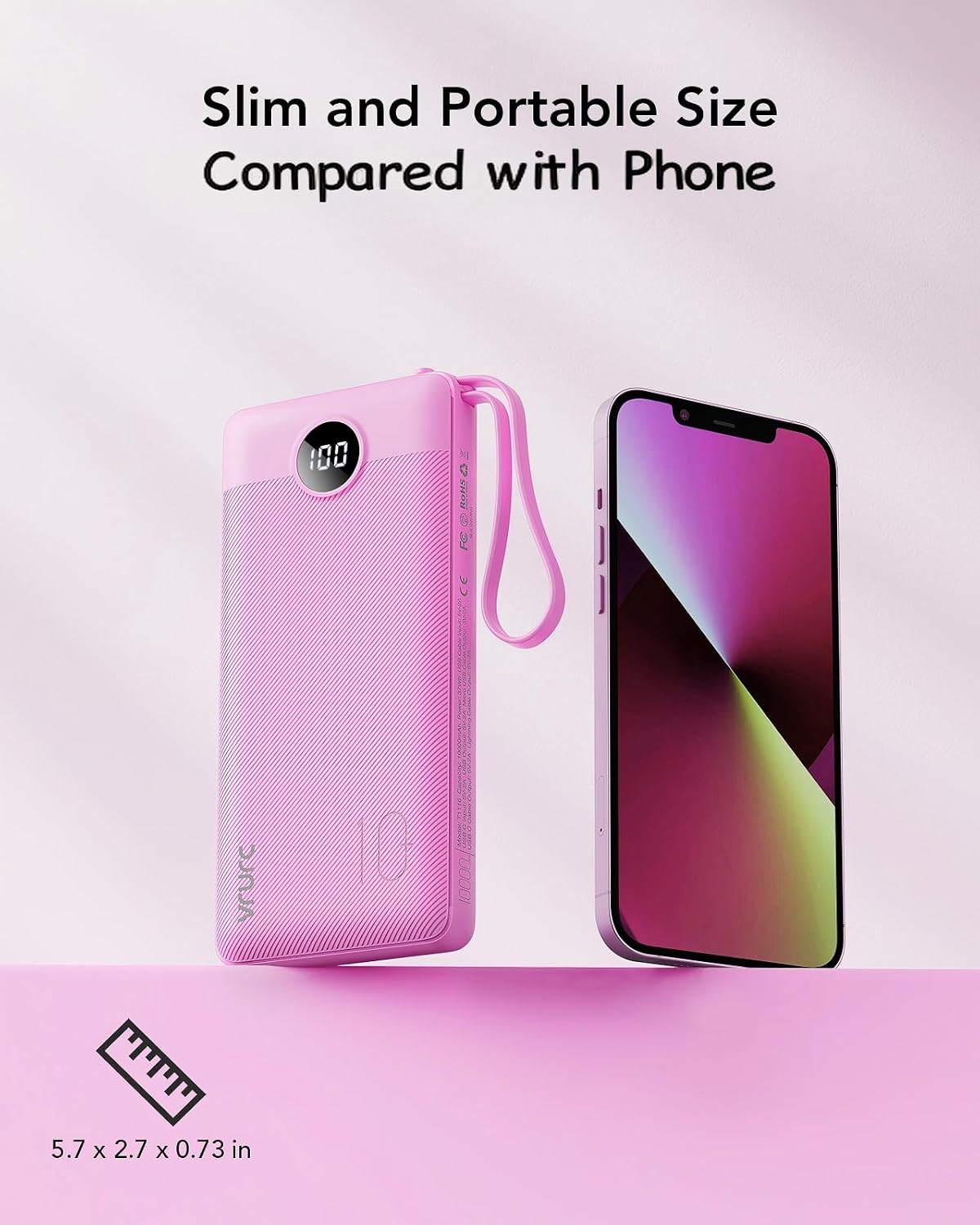 Detalle 1 de VRURC Portable Charger 10000mAh