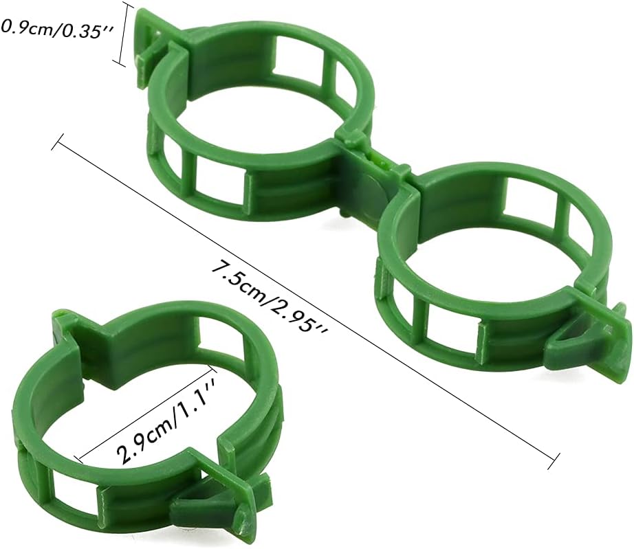 Thumbnail 1 de KINGLAKE 200 Pflanzenclips für Tomaten & Kletterpflanzen (Gurken-Grün) – Tomatenklammern als Rankhilfe