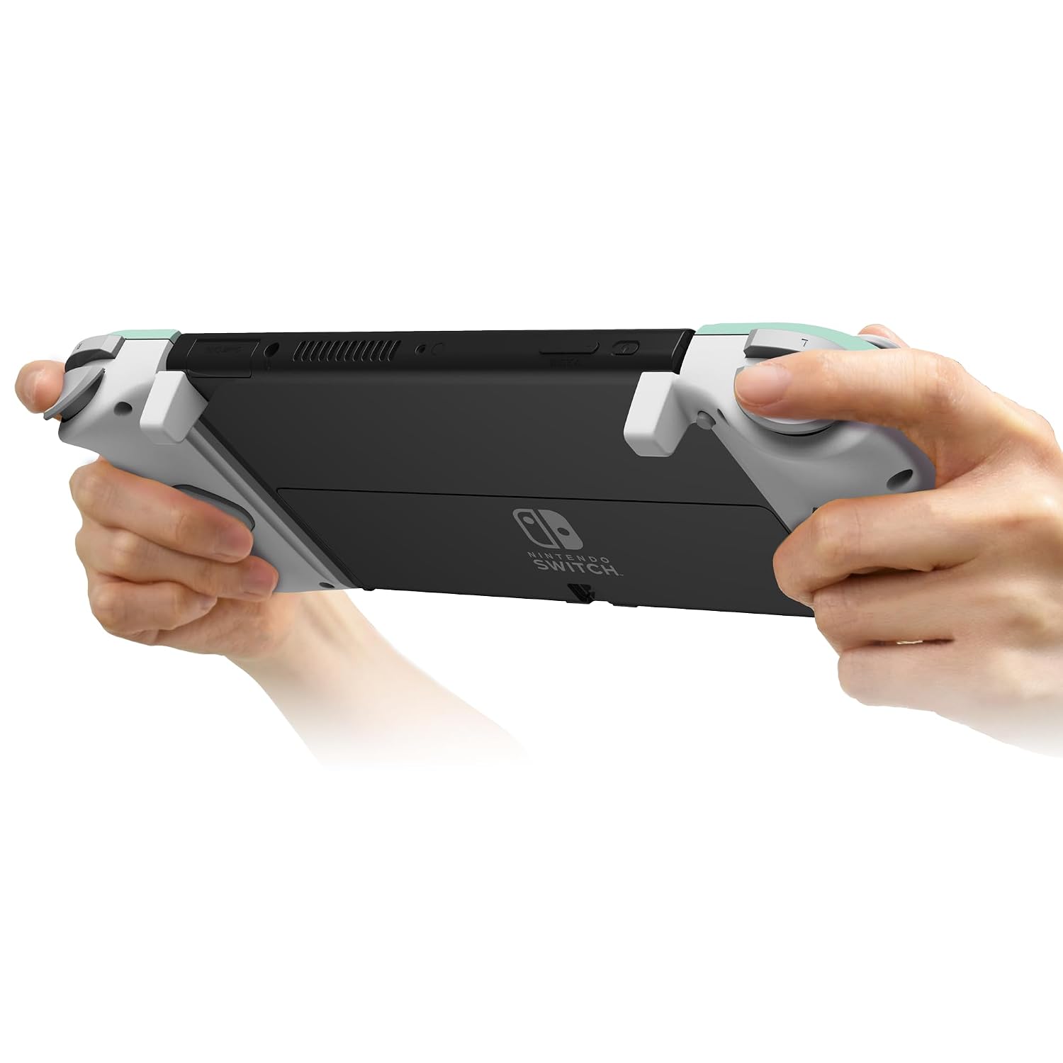 Detalle de HORI Nintendo Switch Split Pad Compact (Mint Green x White) ergonomic handheld controller