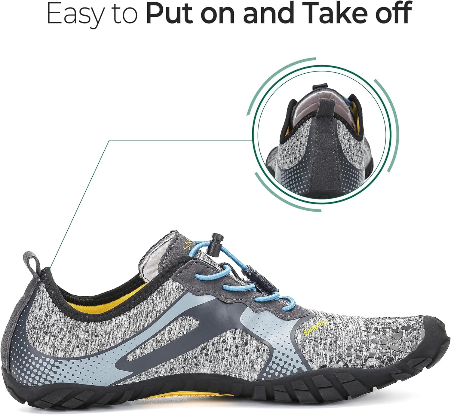 Thumbnail 4 de SAGUARO Scarpe da Trail Running Barefoot uomo/donna – esperienza a piedi nudi con suola antiscivolo