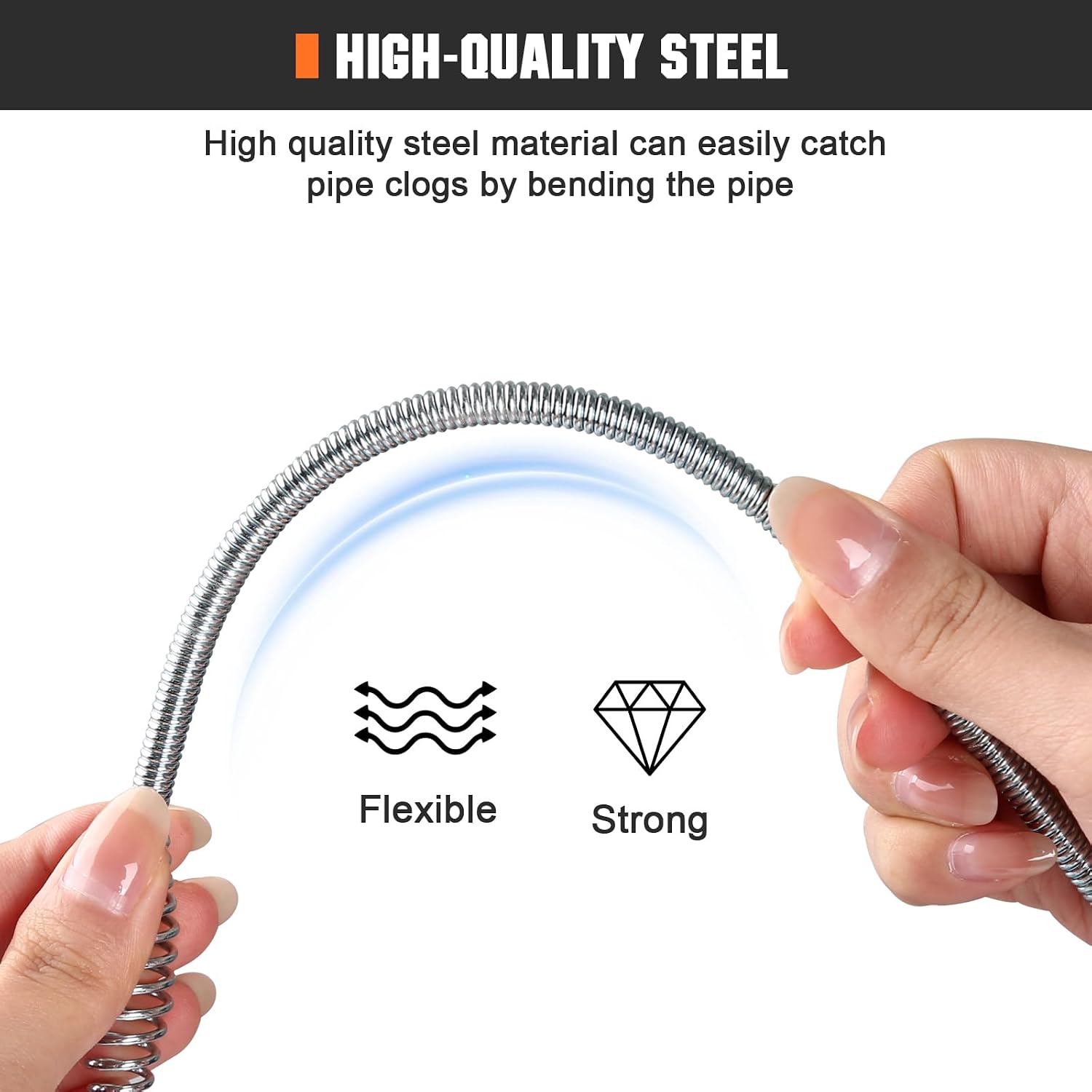 Thumbnail 1 de CRAFTZONE CZ8018 25-Ft Drain Auger with Drill Adapter and Flexible Spring Steel