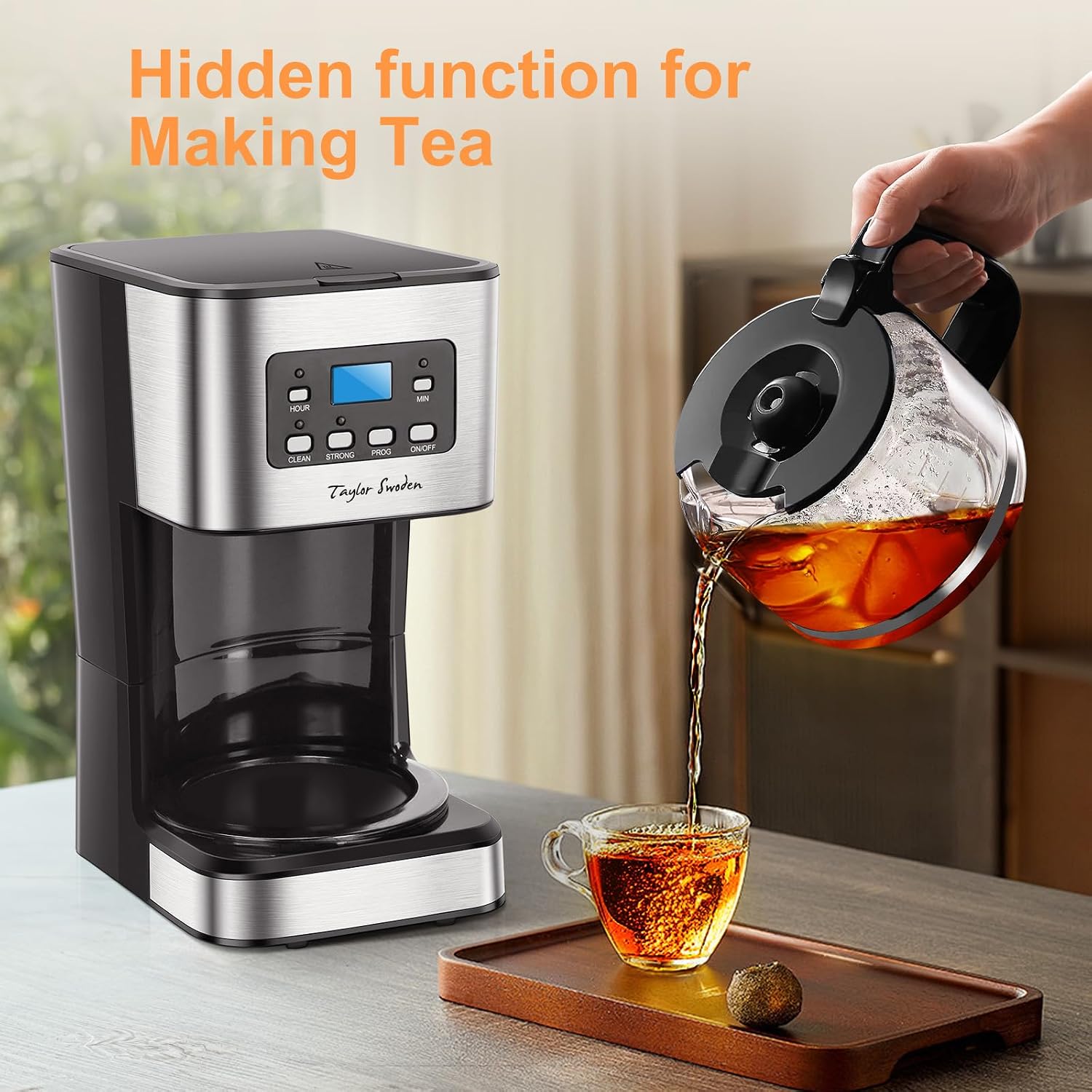 Thumbnail 6 de Taylor Swoden Darcy Kaffeemaschine mit Timer, 950 W, 1,5 l Filterkaffee für bis zu 12 Tassen (schwarz)