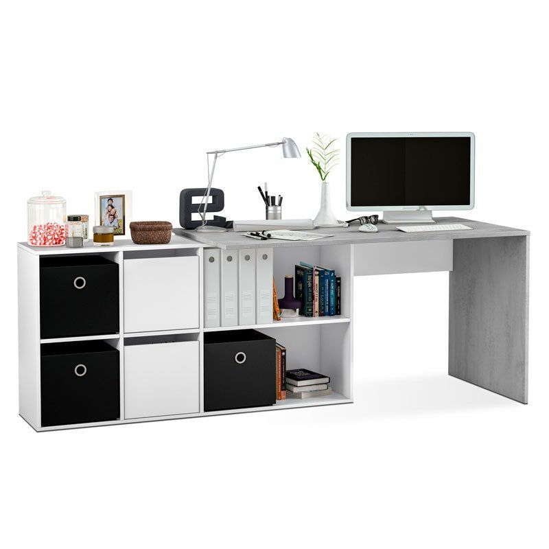 Thumbnail 3 de Habitdesign Adapta XL mesa escritorio blanco/gris