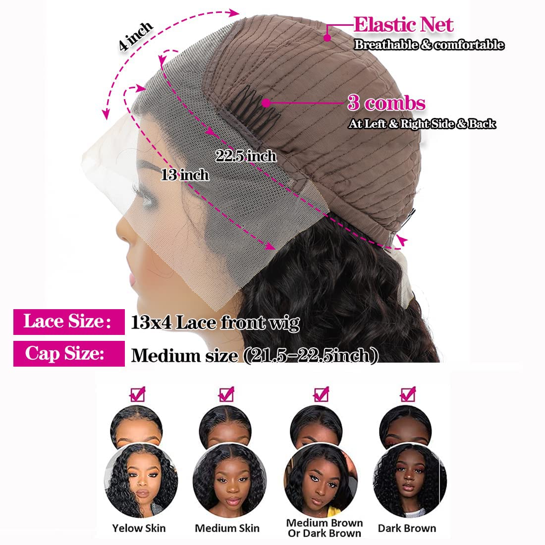 Thumbnail 4 de Tipiuli Deep Wave Lace Front Wig 26in
