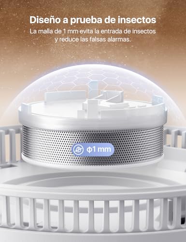 Detalle de X-Sense SD11: Detector de Humo con Batería de 10 Años, Alarma de 85 dB y Verificación Automática