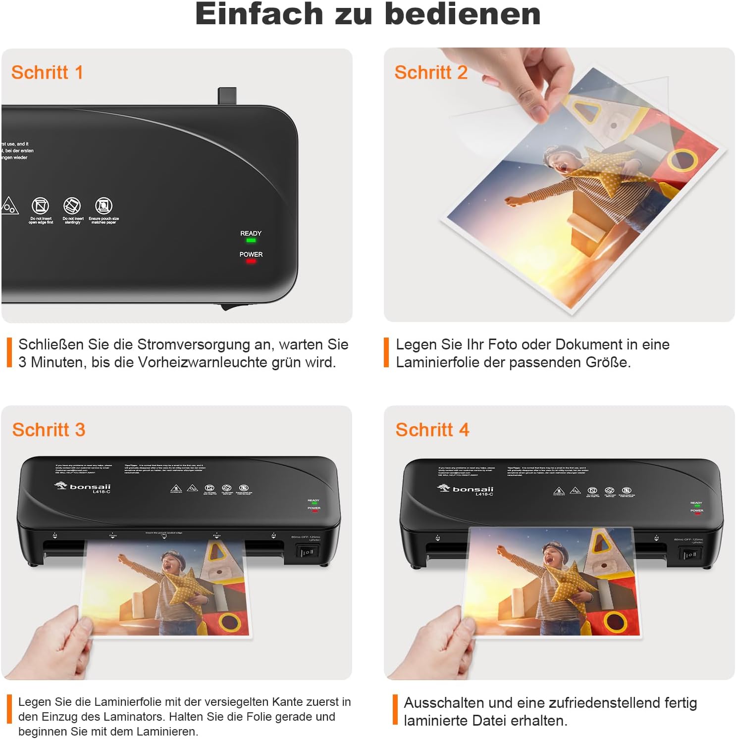 Thumbnail 5 de Bonsaii L418-C A4 Laminiergerät 270 mm/min 📄