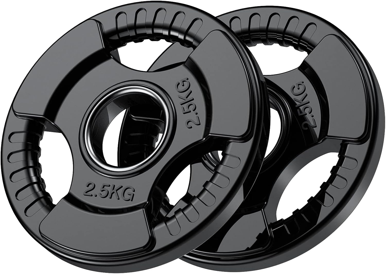 PhysKcal 50 mm Olympic Weight Plates – Tri-Grip, Rubber Coated (1.25–25 kg) for Home Gym