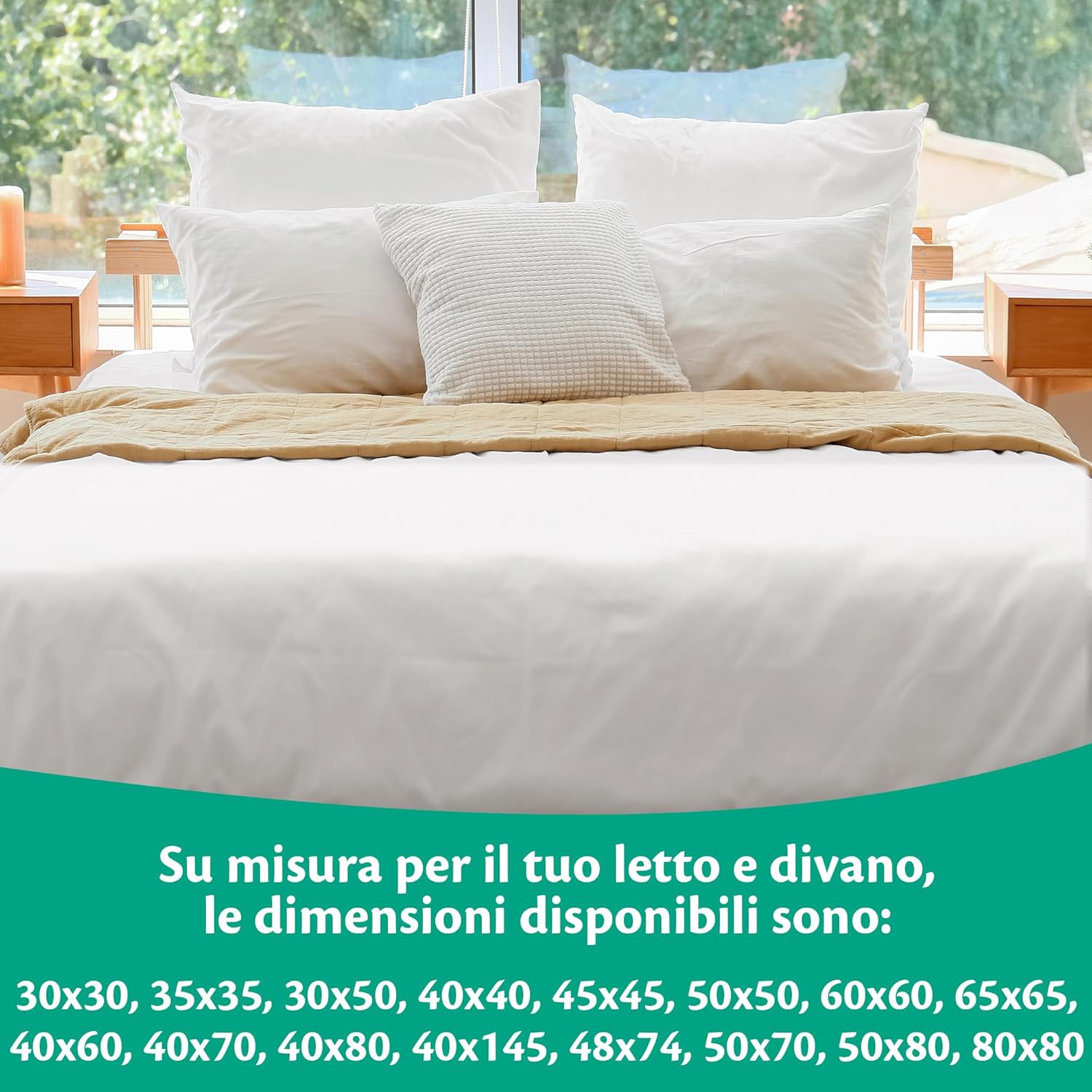 Detalle de Flowen Coppia di guanciali 50x80 con microfibra, antiacaro e lavabili in lavatrice
