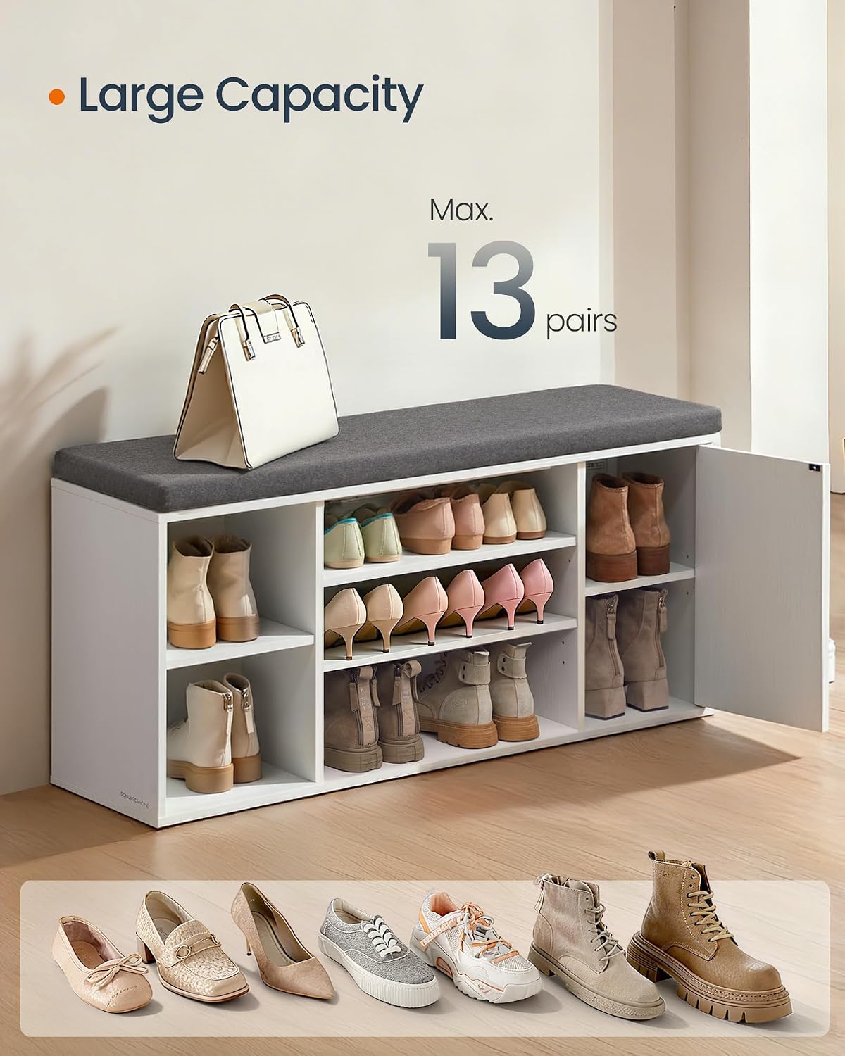 Thumbnail 6 de SONGMICS Shoe Storage Bench, 41-Inch