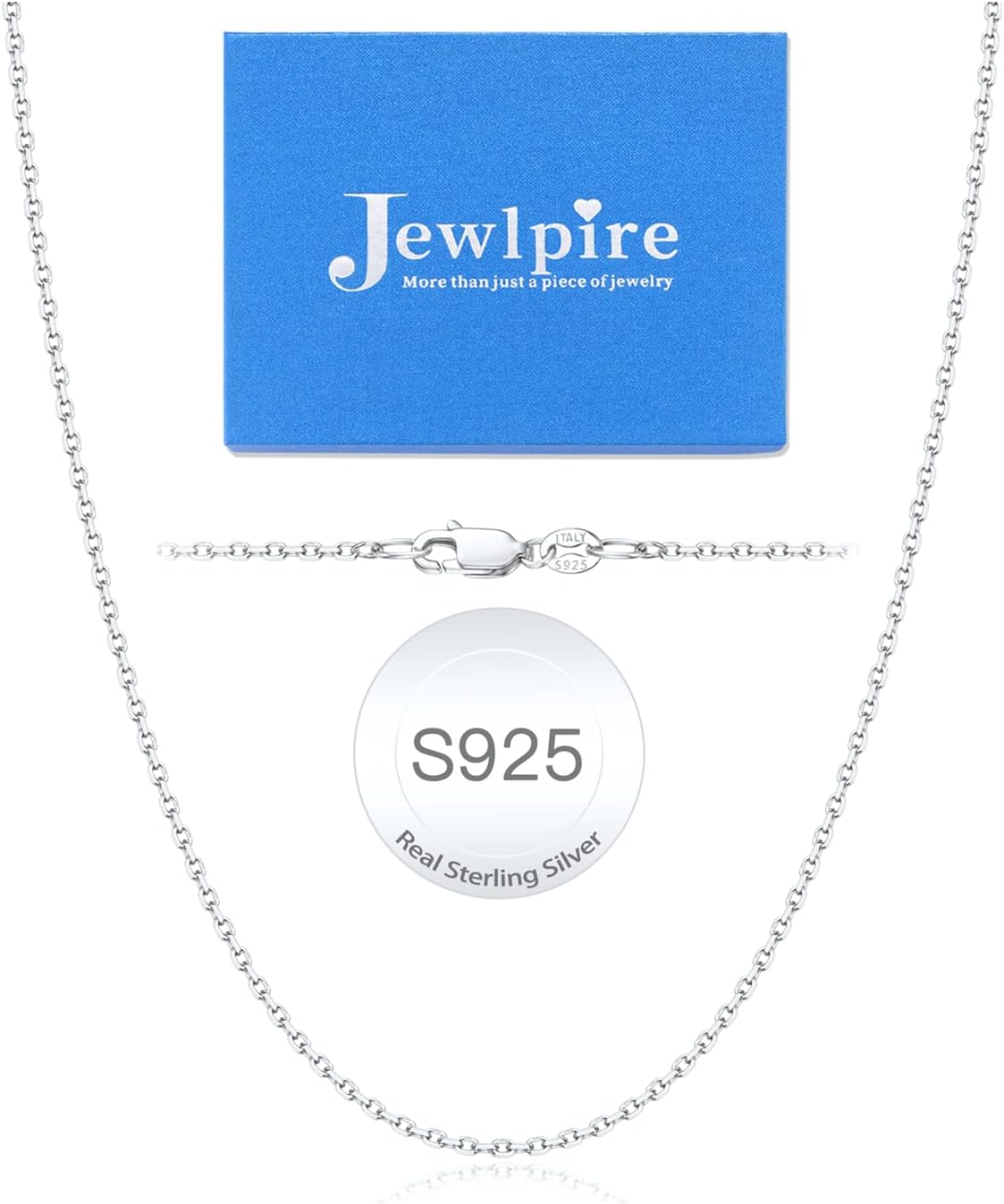 Detalle 2 de Jewlpire Chain Necklace, 925 Sterling Silver