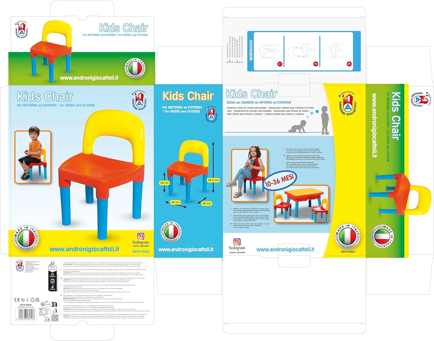 Thumbnail 2 de Androni Giocattoli 8910-0000 – Chaise pour bébé dans Box Lito