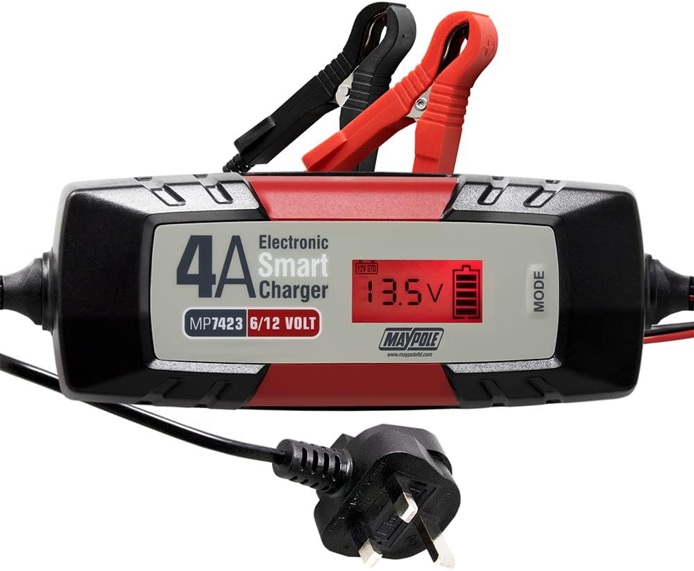 Thumbnail 5 de Maypole 4A Dual Voltage 6/12V Electronic Smart Car Battery Charger – Fully Automatic 5 Stage Charging