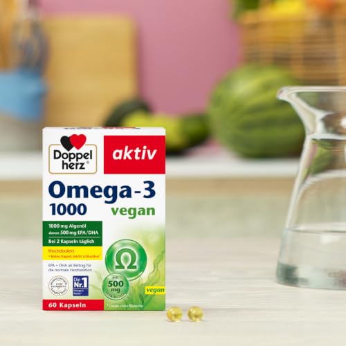 Thumbnail 3 de Doppelherz Omega-3 1000 vegan – hochkonzentriertes Algenöl für Herz und Gehirn