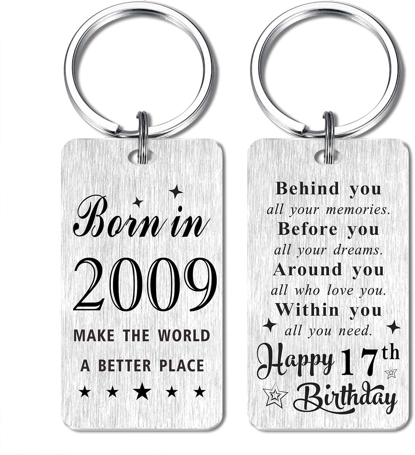 Detalle de Gezxin Happy 17th Birthday Keyring (Personalised Steel Keepsake for 2009 Birthday)