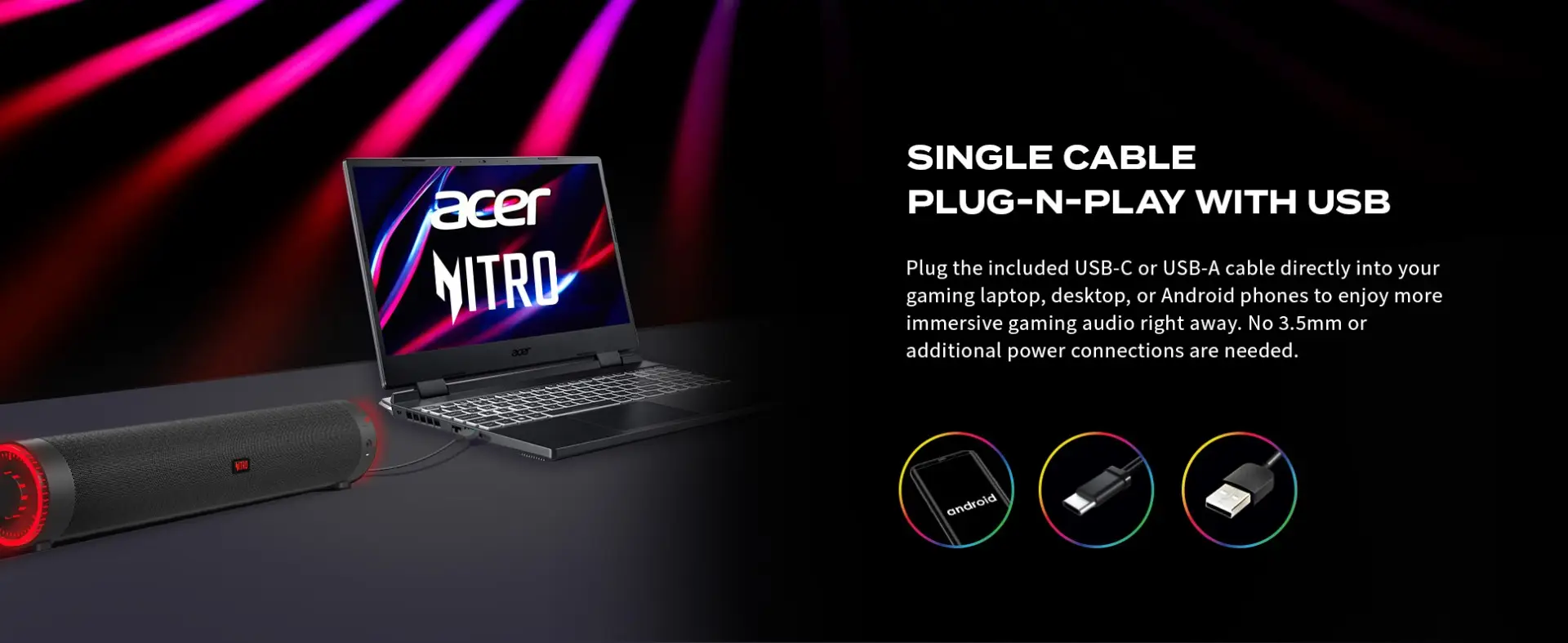 Thumbnail 1 de Acer Nitro Gaming Soundbar 16,5”