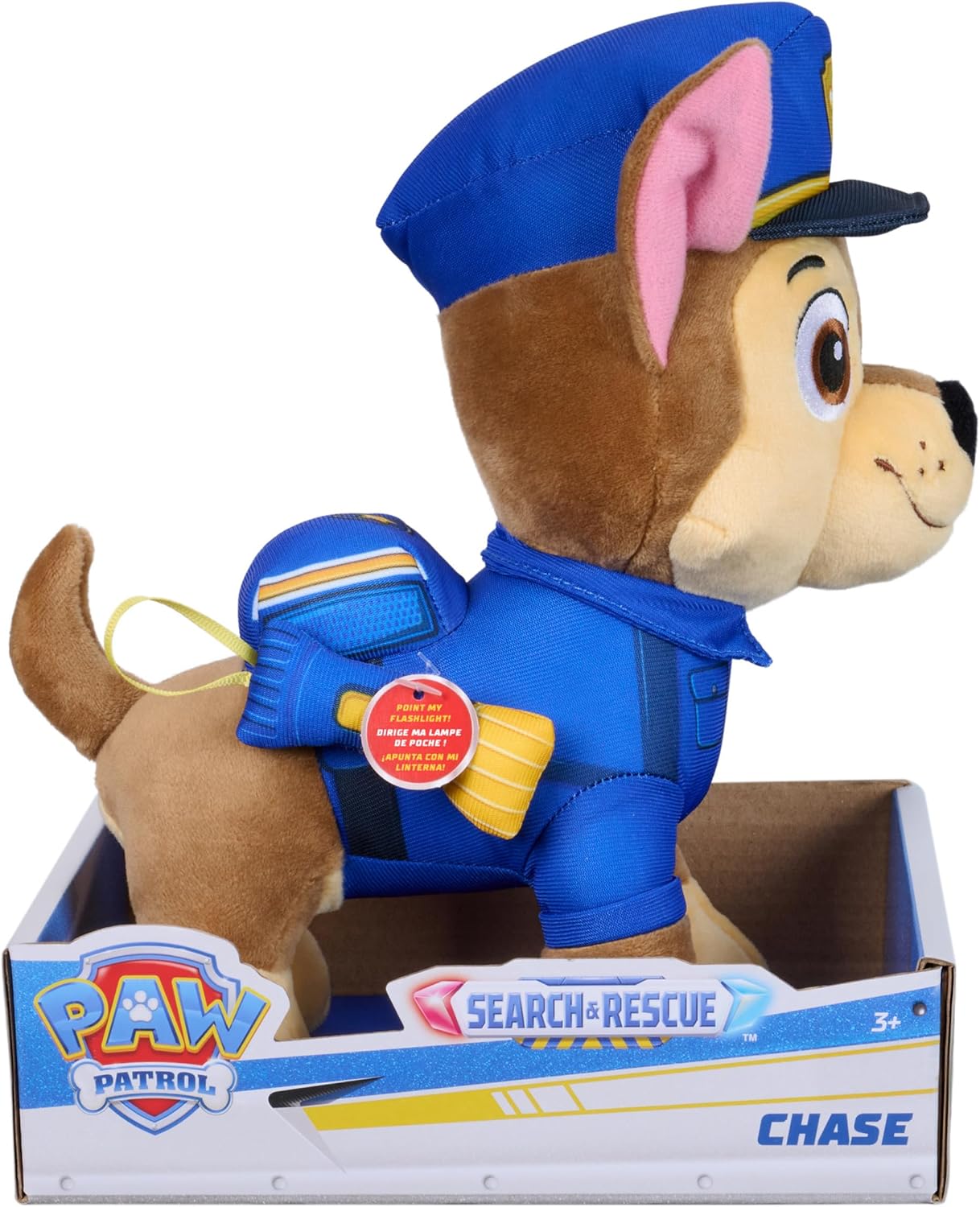 Thumbnail 5 de Paw Patrol: Search and Rescue Chase Plush with Flashlight Accessory
