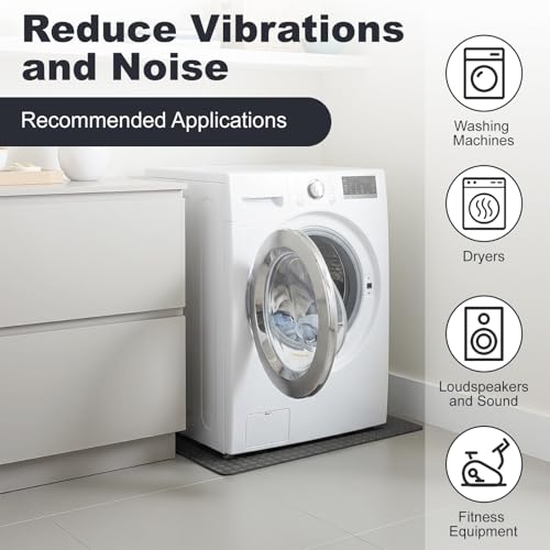 Thumbnail 3 de Tel Charme Anti Vibration Pads for Washing Machine (60×60 cm) – Double-Sided Non-Slip, Cuttable Floor Protector
