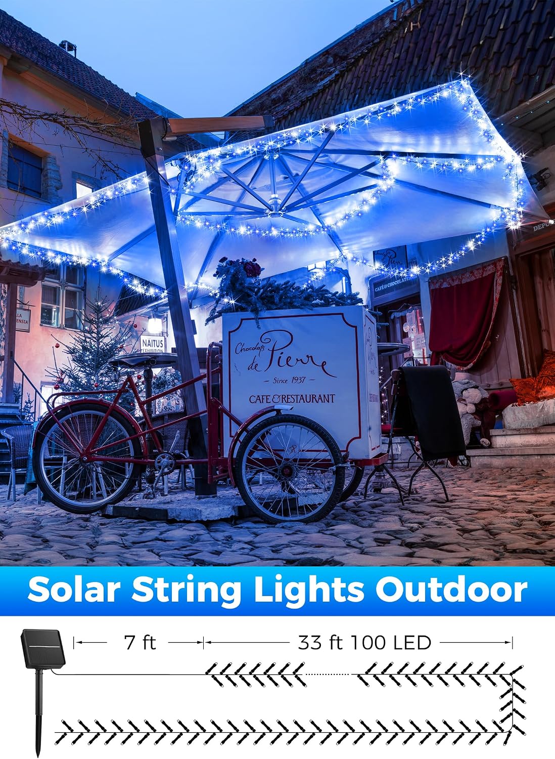 Detalle 2 de Minetom Solar String Lights, 80 Feet