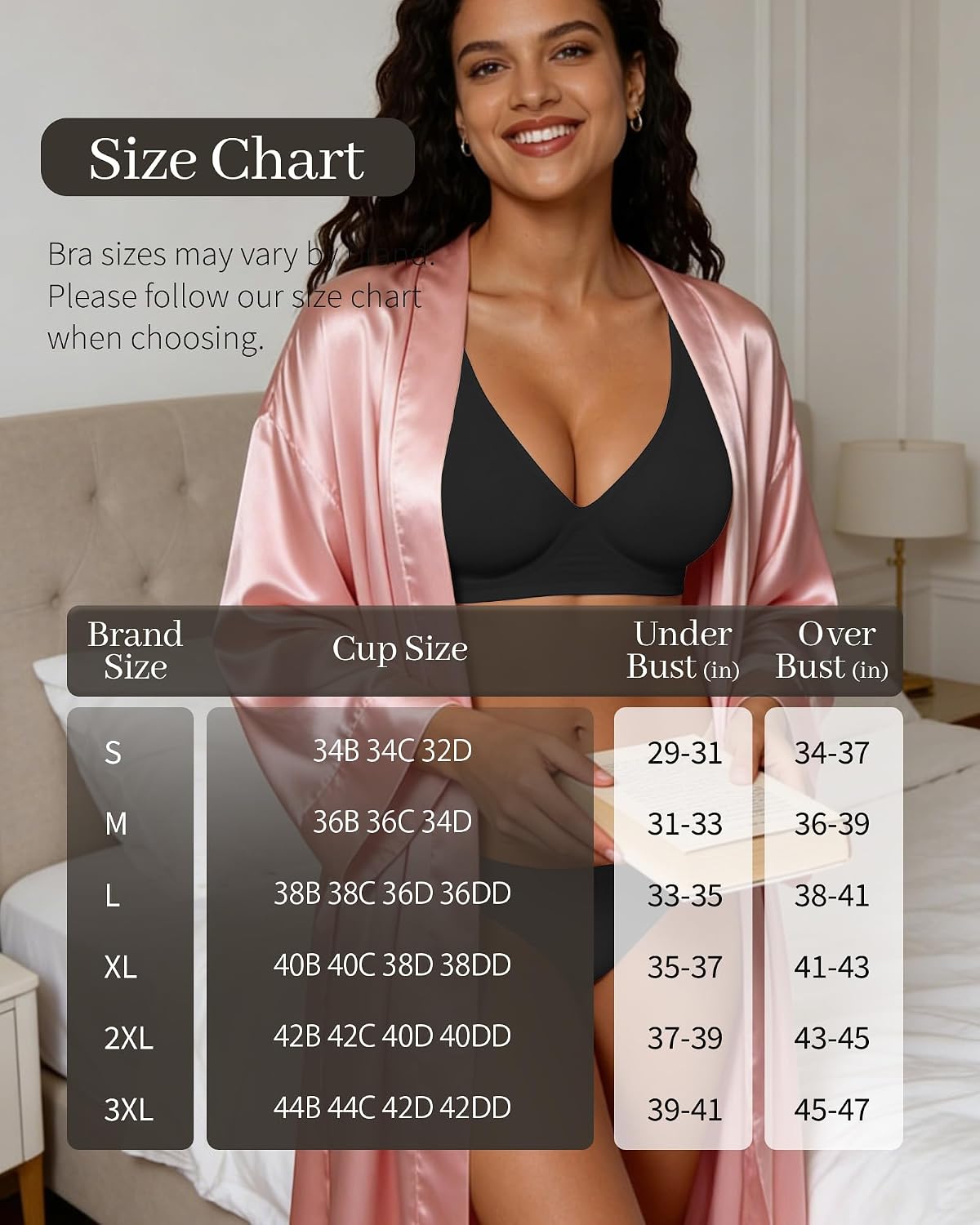 Detalle 2 de GXOULRRA Jelly Bra Plunge Wireless Bralette with Deep V-Neck and Back Smoothing