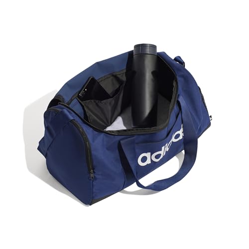 Detalle de adidas Mixte Essentials Linear Duffel Bag, Dark Blue/White – S
