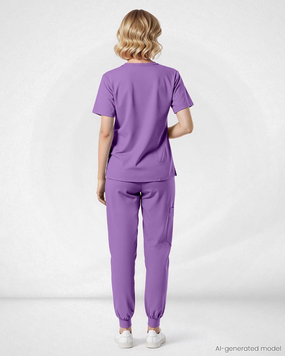Detalle 2 de Eipnare Women's V-Neck Jogger Scrub Set, 9 Pockets, Stretch Fabric