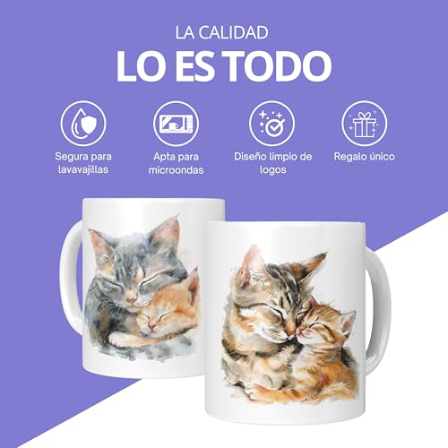 Detalle de Taza Gato de LA CASA DE LAS TAZAS® – Regalos para amantes de los gatos