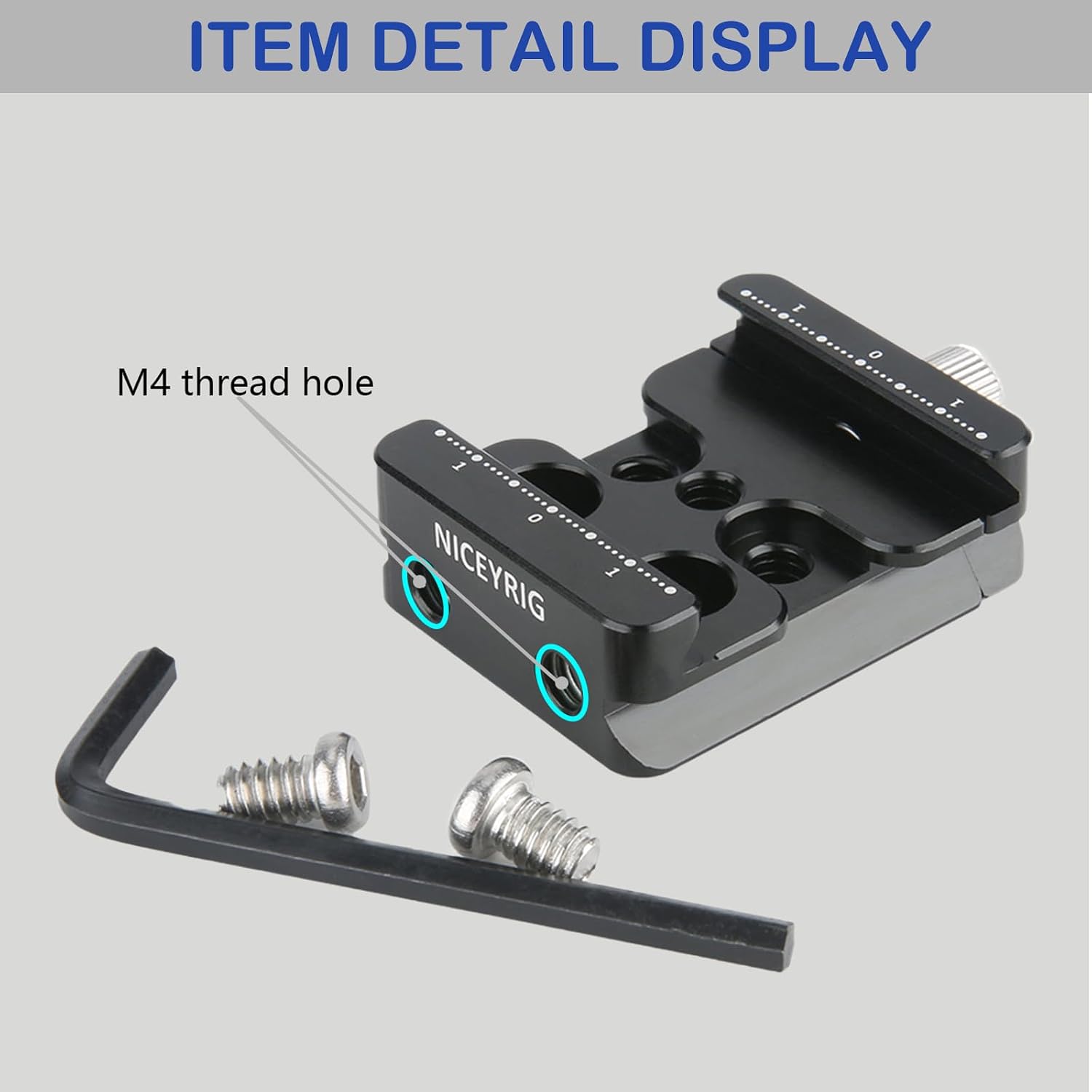 Detalle 2 de NICEYRIG Universal Arca Quick Release Clamp for Gimbal 🎥
