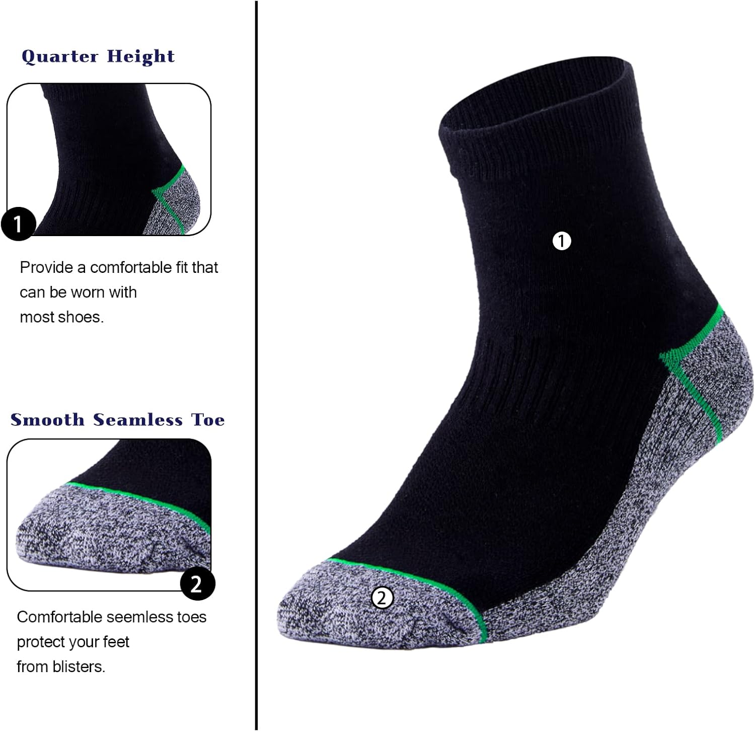 Thumbnail 4 de Kodal Kupfer Quarter-Socken 4/5 Paar für Komfort