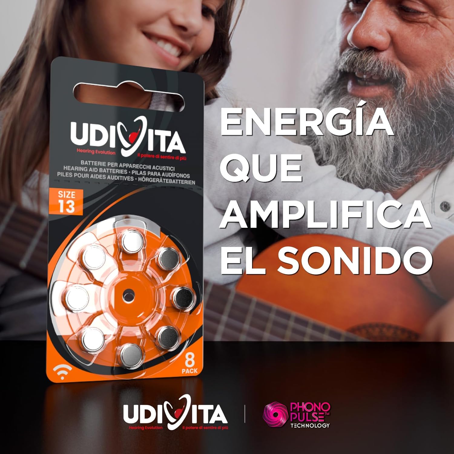 Thumbnail 2 de Udivita PR48 tamaño 13 pilas audífonos
