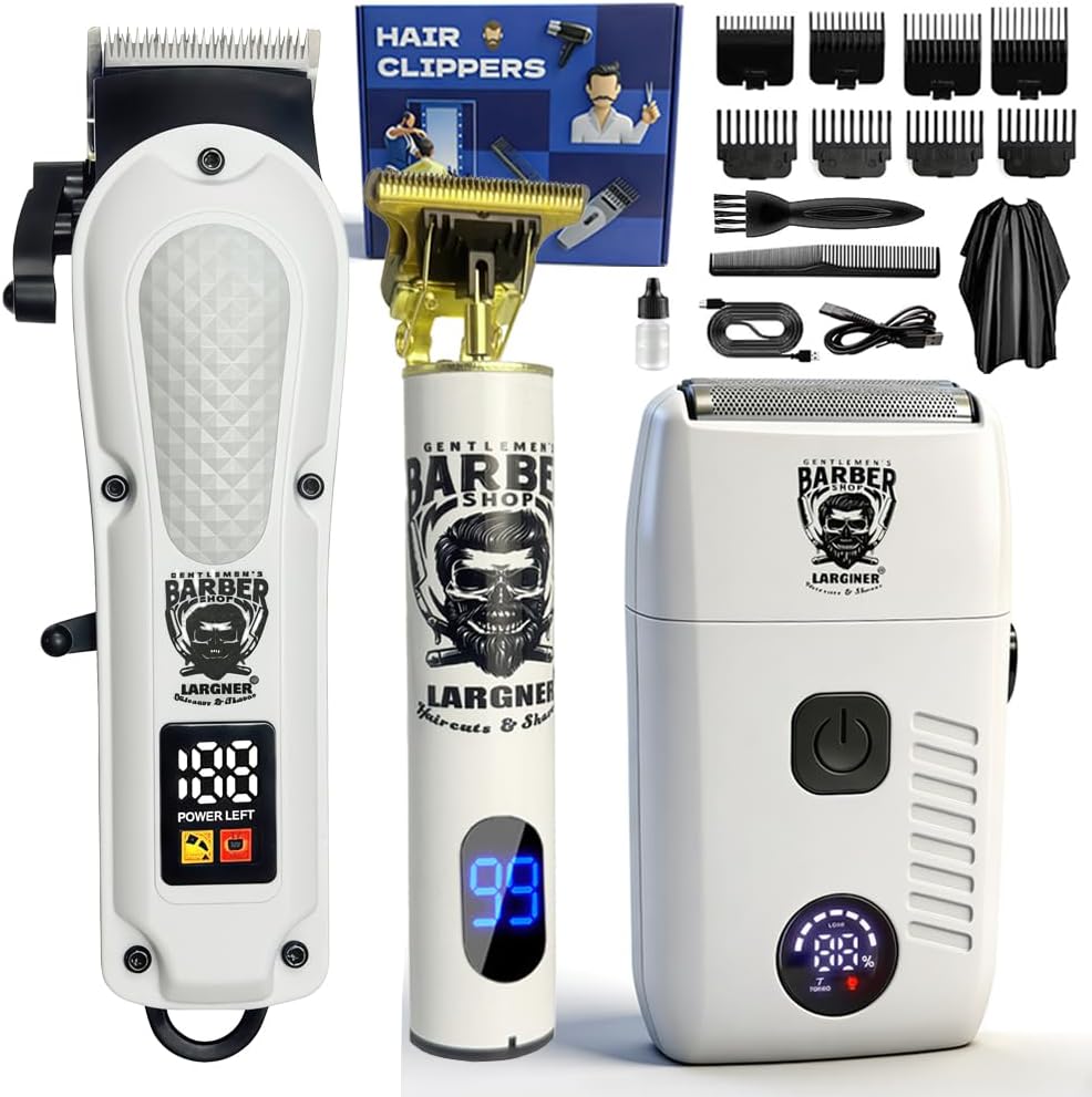 Detalle de Hair Clippers for Men: Cordless Professional Set for Home and Barbershop Use