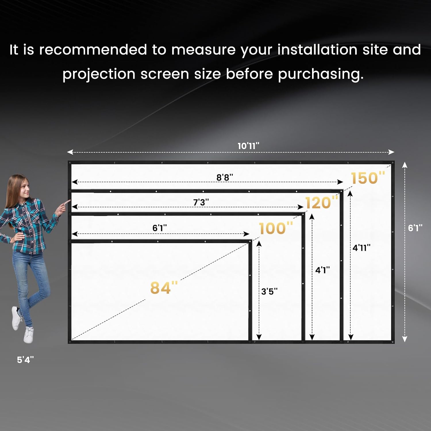Detalle 2 de IOLIEO Projector Screen 120-inch