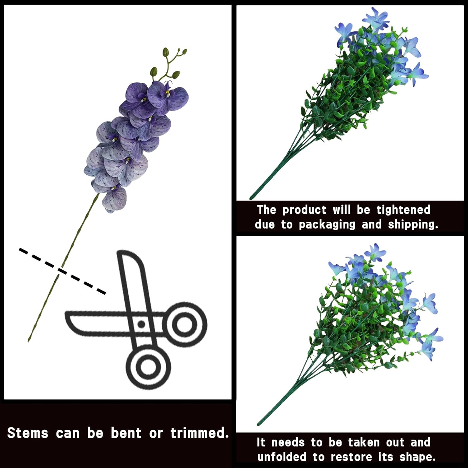 Thumbnail 6 de Astylishome Large Purple Faux Flowers (2-Pack) for Indoors