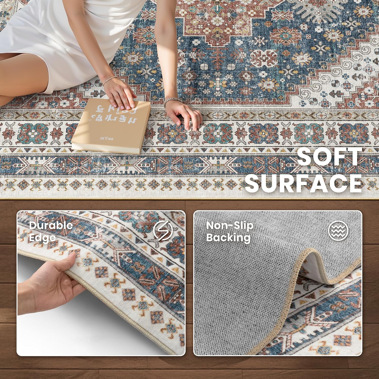Thumbnail 5 de zesthome 5x7 Ultra-Thin Washable Rug