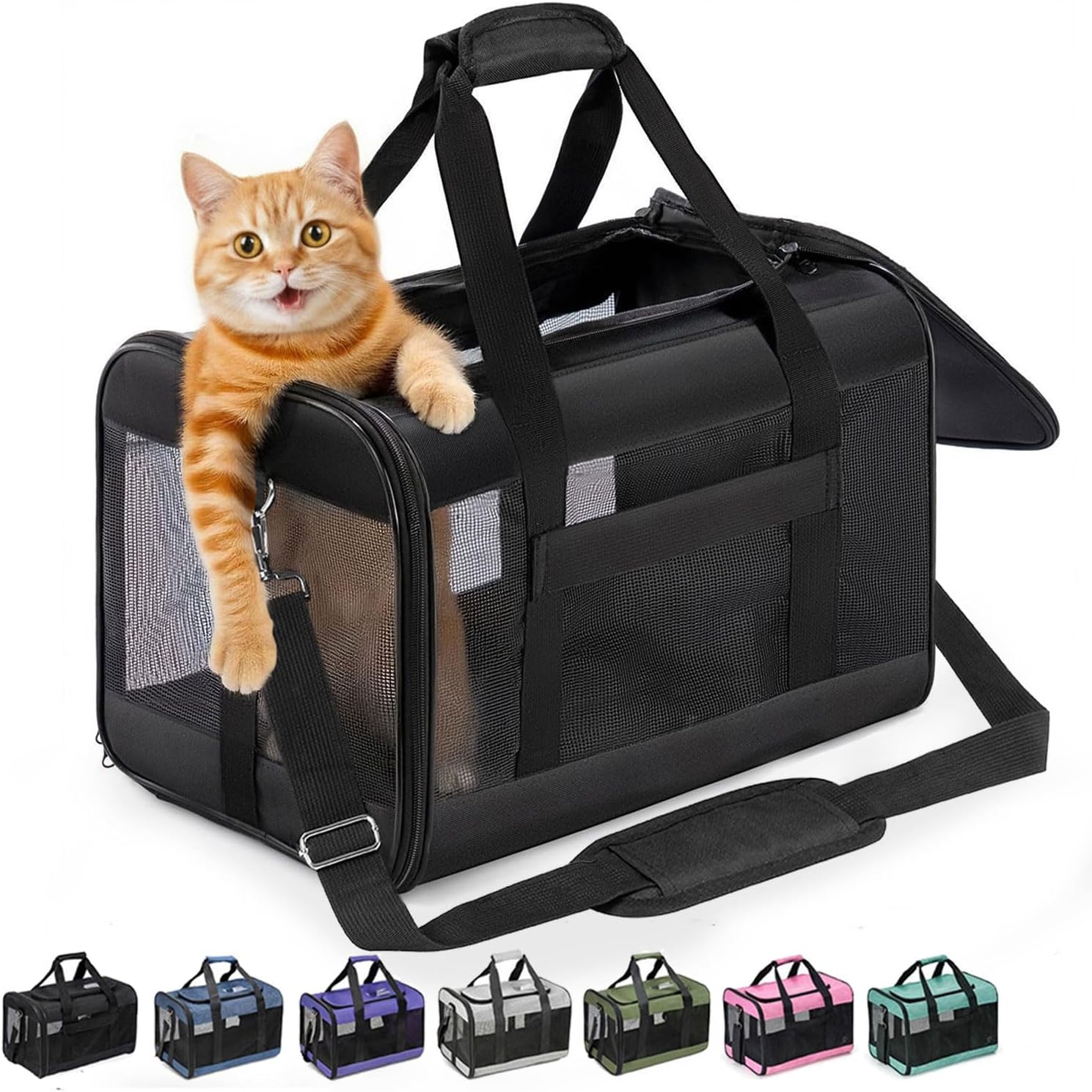 Detalle de Conlun Cat Carrier Airline Approved 43x28x28 cm