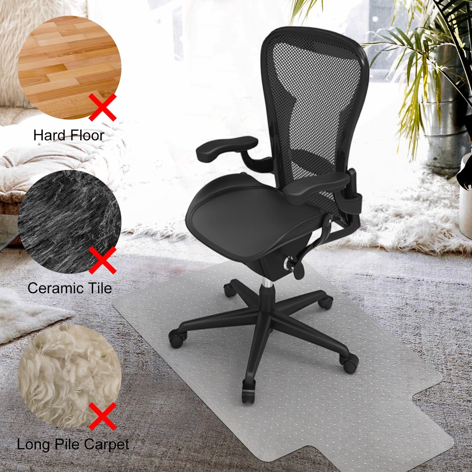 Thumbnail 2 de Kuyal carpet chair mat 48 x 36 inch