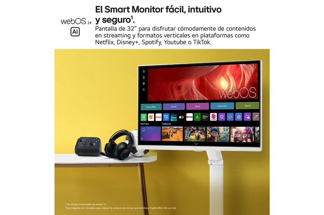 Thumbnail 4 de LG 32U721SAW-W Smart Monitor Swing 32" 4K UHD