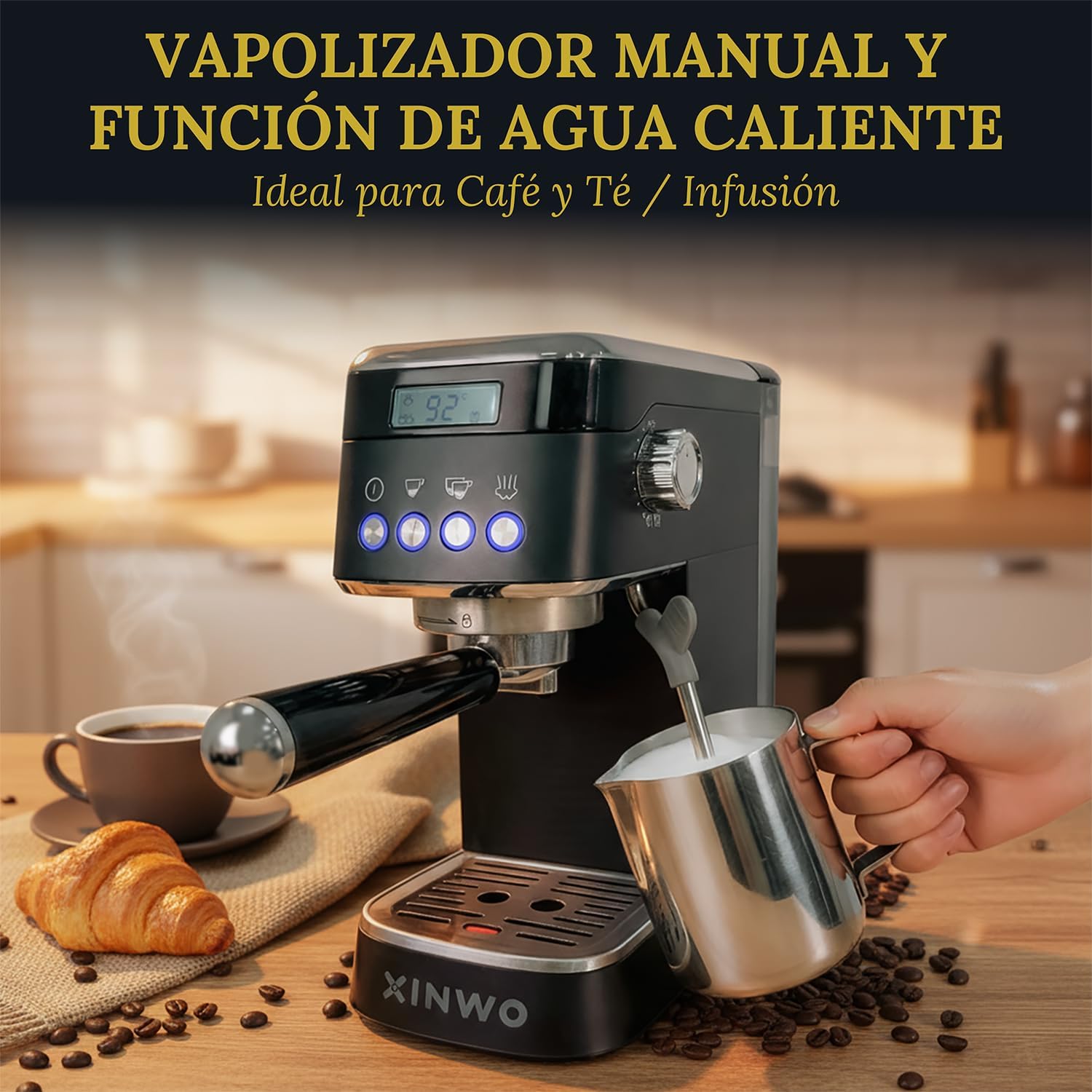 Thumbnail 4 de XINWO Hanoi Cafetera Retro 1.2L 20 Bar