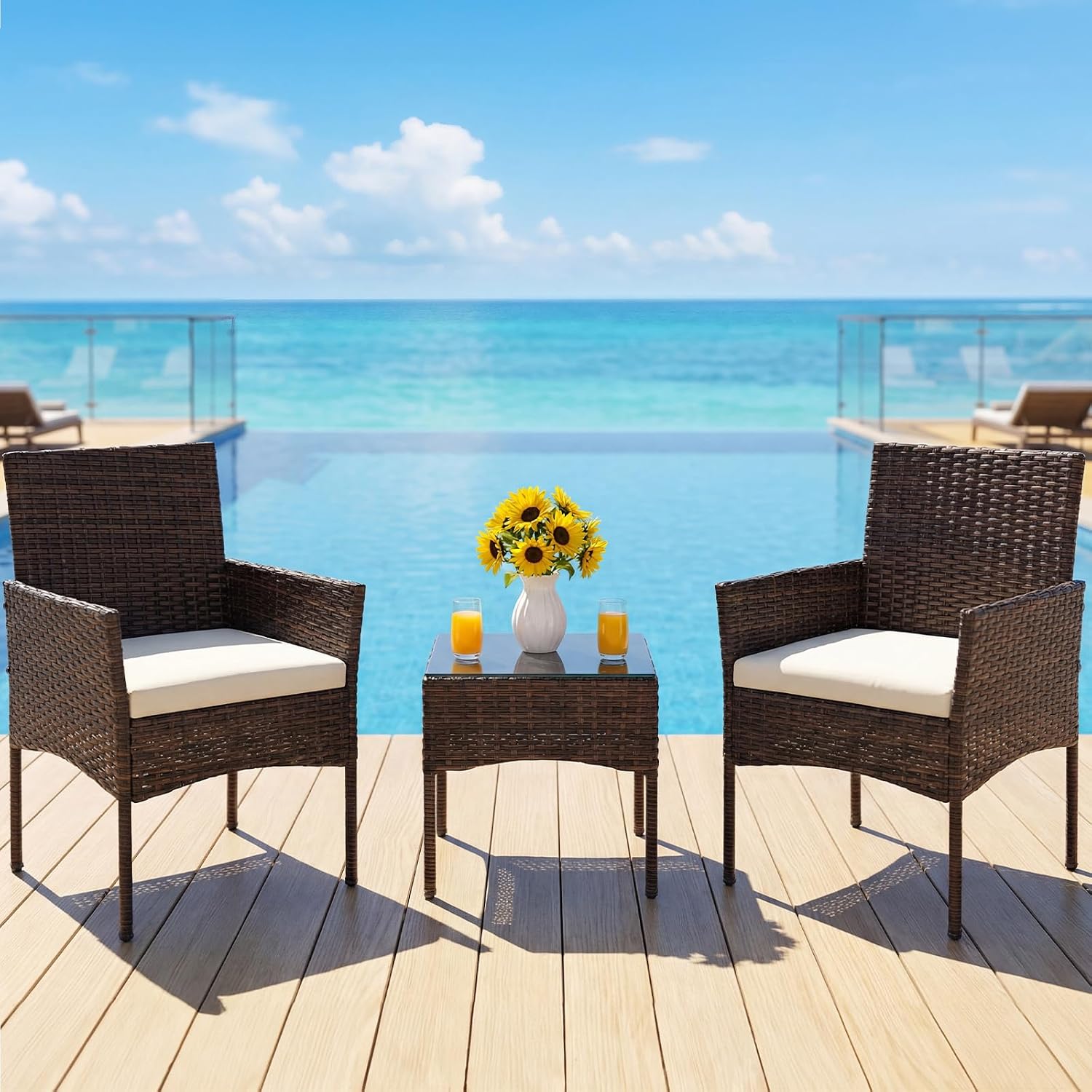 Thumbnail 6 de DUMOS Wicker Patio Furniture Set
